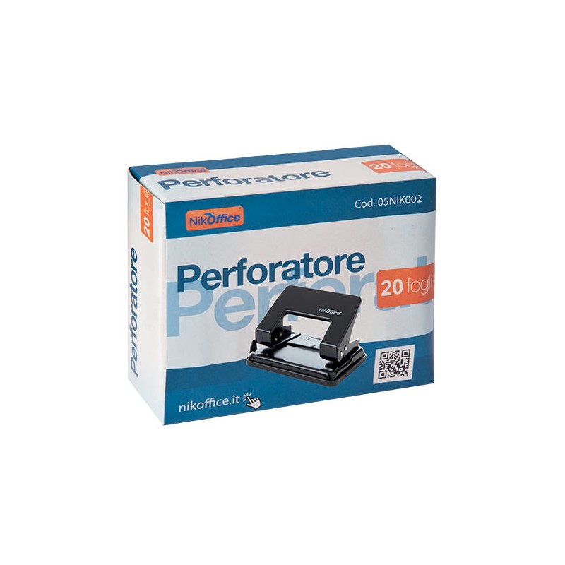 Perforatore a due fori in metallo 20 fogli 05/002