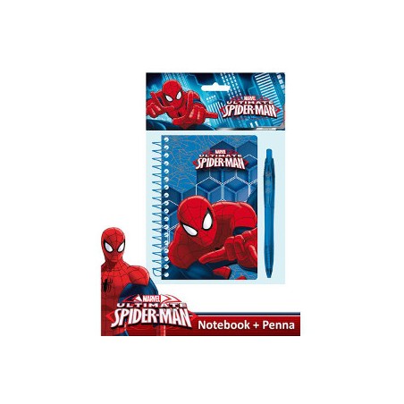 Notebook blocconote + penna spiderman