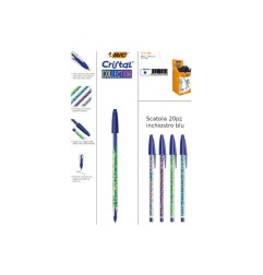 1 - BIC CRISTAL COLLECTION Set da 20 pz Penna Biro a sfera di colore Blu 996792