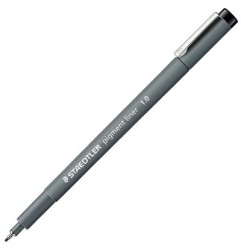 1 - 10 pz Penna Staedtler Pigment Liner 308-10 nero