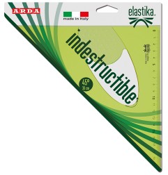 1 - ARDA Squadra da Disegno ELASTIKA Indestructible 30 cm 45 Gradi 10 Pezzi EL4530