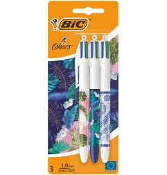 1 - BIRO BIC 4 COLOURS BOTANICAL P.M -3pz 5039031