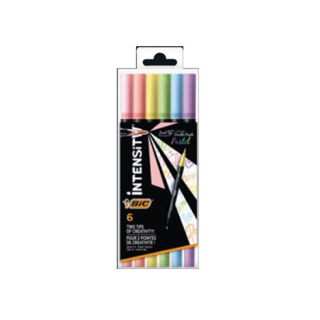 PENNARELLI BIC INTENSITY DUAL TIP BRUSH PASTEL -6col. 503826