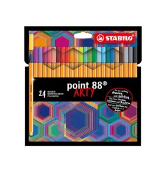 1 - Scatola Stabilo Point 88 Pennarelli 20 + 4 fluo 8824/1-20