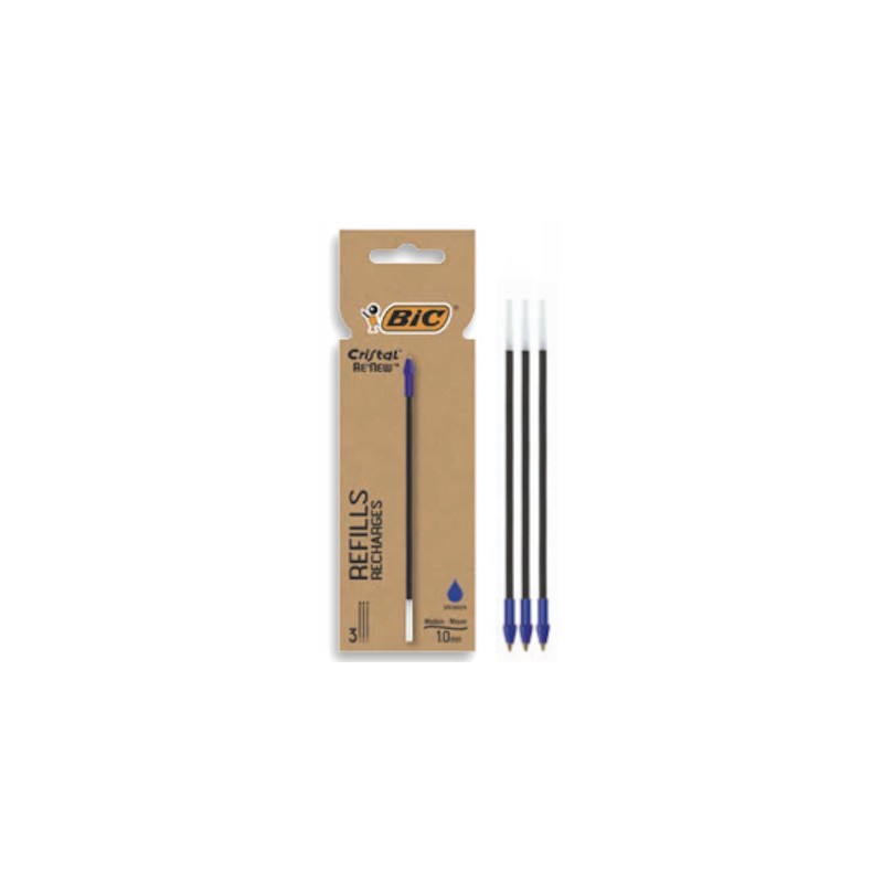 REFILL BIC CRISTAL RE'NEW BLU -BL.3pz 503838