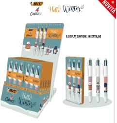 1 - BIRO BIC 4 COLOURS HELLO WINTER (10set da 3pz)  518211