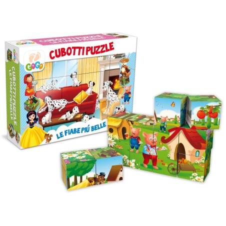 TEOREMA GOGO - CUBOTTI PUZZLE FIABE ITALIANE 12 PZ 62866