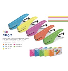 1 - ITERNET Cucitrice Allegra fluo azzurra in acciaio 6/4 0183AZ