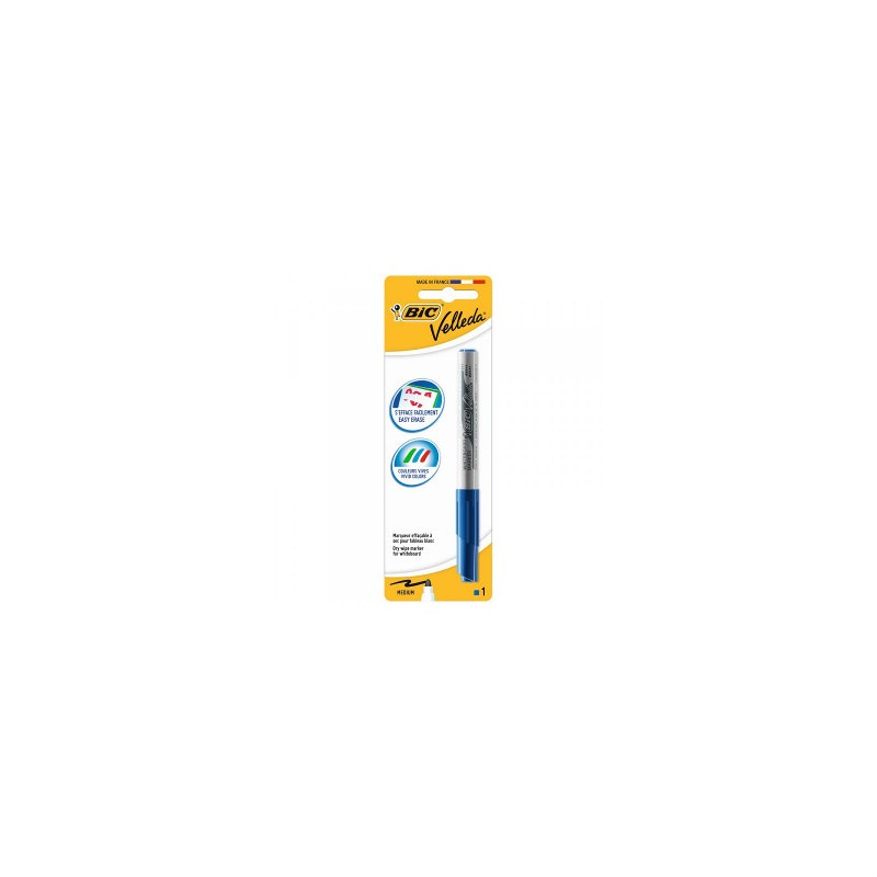 BIC VELLEDA JUNIOR Pennarello Cancellabile per Lavagne BLU 875577