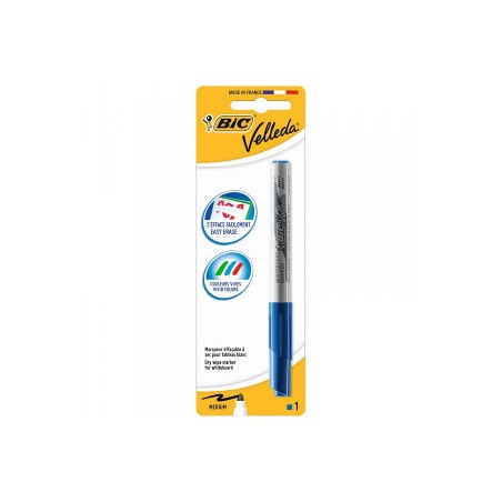 1 - BIC VELLEDA JUNIOR Pennarello Cancellabile per Lavagne BLU 875577