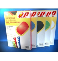 1 - O.P. 100 pz Copertine rilegatura effetto pelle avorio OP20.8  A4 230 gr