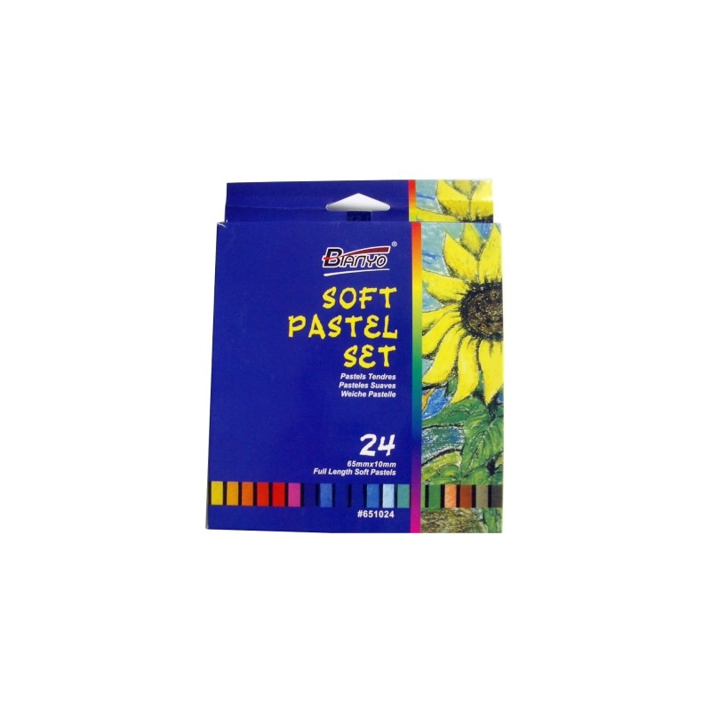 24 PEZZI GESSI SQUADRATI POLICROMI COLORI ASSORTITI 651024