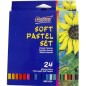 24 PEZZI GESSI SQUADRATI POLICROMI COLORI ASSORTITI 651024