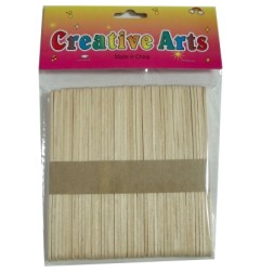 1 - CREATIVE ARTS Stecche in Legno Naturale cm 1x11 50 Pz