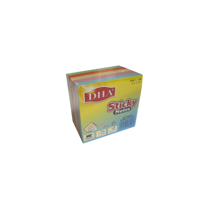 Cubo notes 5 colori pastello post-it 76x76 500fg DH-9831
