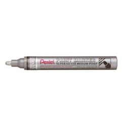 1 - 12 pz Pennarello Marker Pentel silver medio MMP10-Z