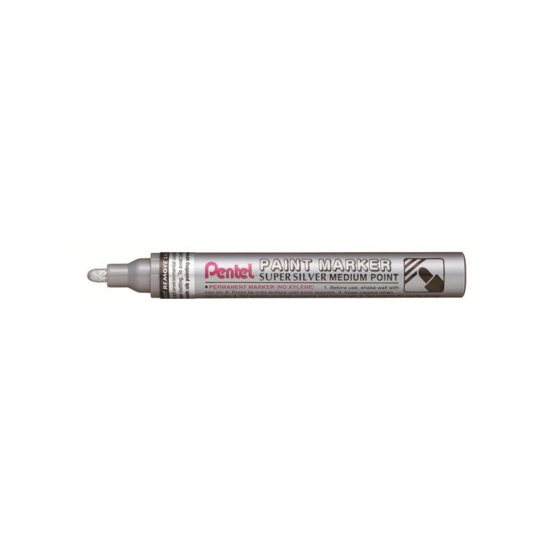 12 pz Pennarello Marker Pentel silver medio MMP10-Z