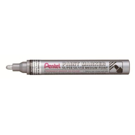 12 pz Pennarello Marker Pentel silver medio MMP10-Z