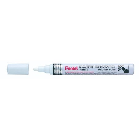 12 pz Pennarello Marker Pentel bianco medio MMP10-W