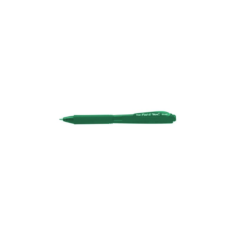 Pentel Feel-It Wow! BX440 Penna a Sfera a Scatto 1,0 mm Verde Confezione da 12