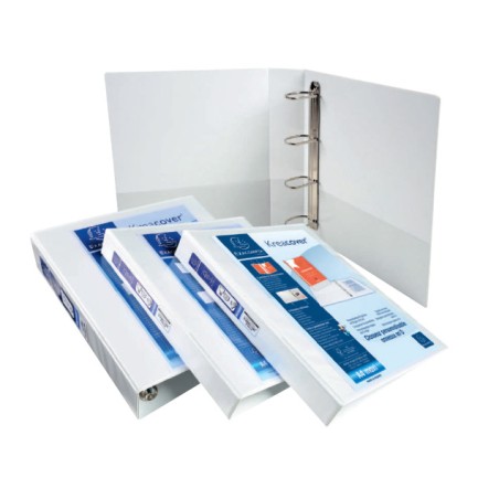 EXACOMPTA Raccoglitore 4 anelli A4 D.60 display kreacover bianco 51845E