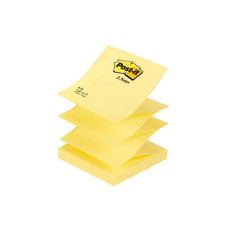 1 - 3M 12 pezzi Post-it R330 z-note giallo 76x76