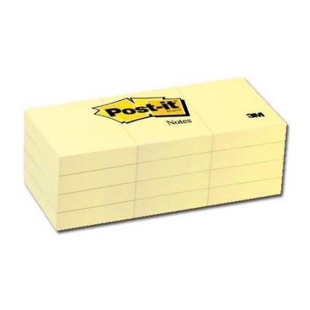 3M 12 pezzi Post-it giallo canarino 38x51