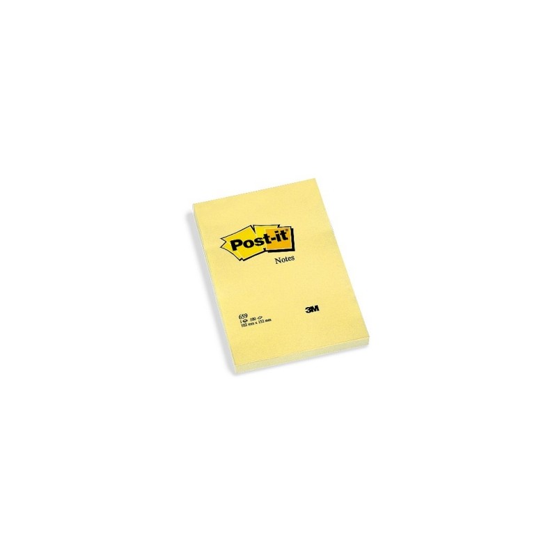 3M 6 pezzi Post-it colore giallo 102x152