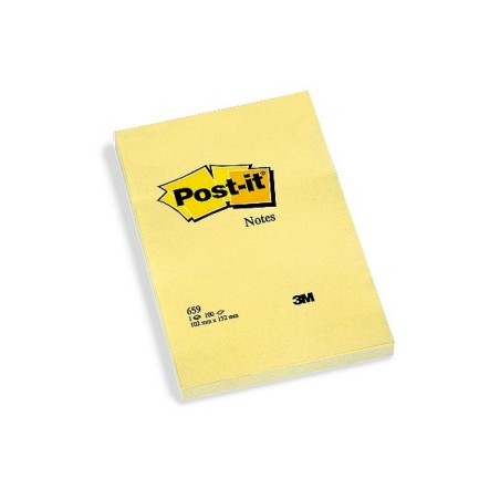 1 - 3M 6 pezzi Post-it colore giallo 102x152