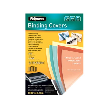 FELLOWES 100 pezzi Copertine in PVC trasparenti A4 180MY 5375901