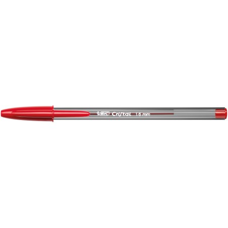 1 - BIC CRISTAL LARGE Set da 50 pz di penne a Biro di colore Rosso 951625