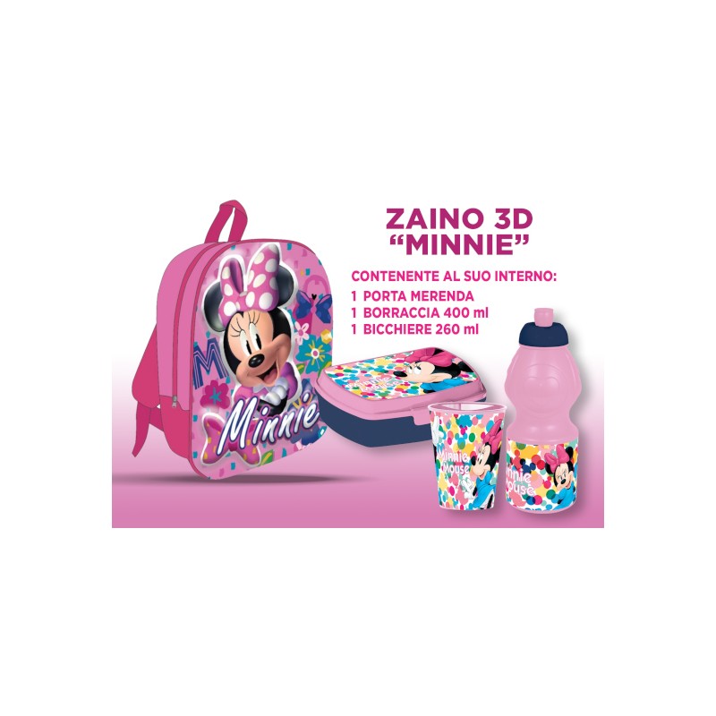 ZAINETTO 3D MINNIE C/ACCESSORI VP1227MN