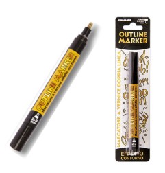 1 - MARKER PEN DOUBLE LINE ORO/NERO 2/3mm 20/209