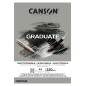 CANSON BLOCCO GRADUATE MIX MEDIA GRIGIO A3 220gr 30FG COLLATO C400110372