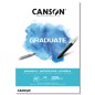 Blocco Canson Graduate Aquarelle A3 250gr. 20FG Collato C400110375