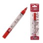 MARKER PEN DOUBLE LINE SILVER/ROSSO 2/3mm 20/211