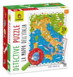 1 - LUDATTICA DETECTIVE PUZZLE 108 PCS LA MAPPA DELL'ITALIA 22174