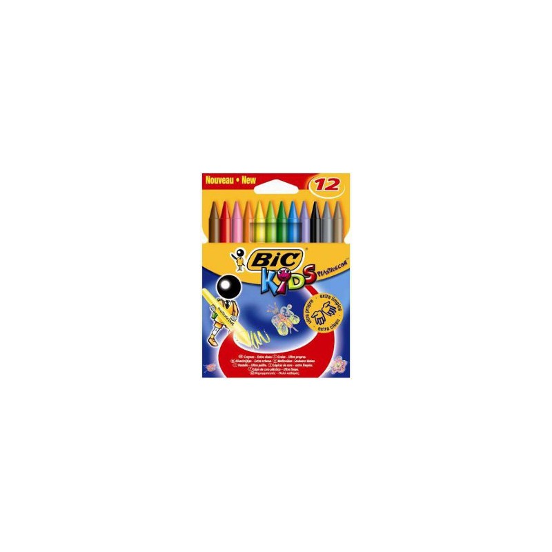 BIC Kids Plastidecor Pastelli a cera 12 pz colori assortiti 920299/945764