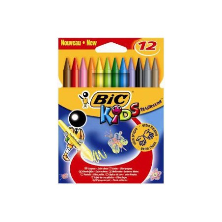 BIC Kids Plastidecor Pastelli a cera 12 pz colori assortiti 920299/945764