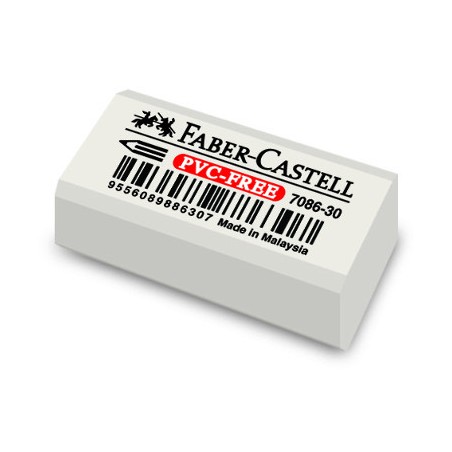 Faber-Castell Gomma da Cancellare Bianca per Matita Senza PVC 30 Pz