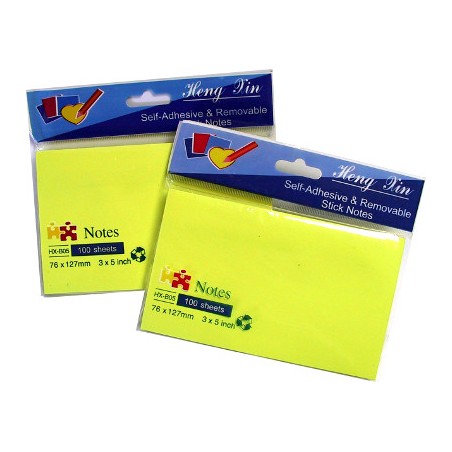 12 Pezzi Blocco Adesivo Post-it 76X127 Giallo Fluo HX-B05