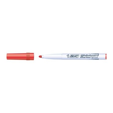 BIC Velleda Junior 1741 Marcatore per Lavagne Punta Tonda Rosso Tratto 1,4 mm 9581691