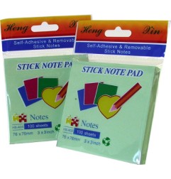 1 - 12 Pezzi Blocco Adesivo Post-it 76X76 Verde HX-A03