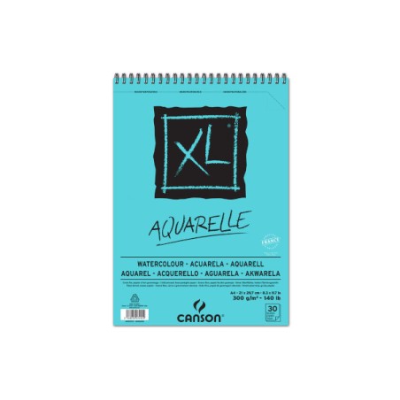 1 - CANSON BLOCCO XL AQUARELLE A4 300gr. 30FG SPIRALATO C400039170