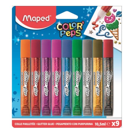 MAPED GLITTER GLUE 10,5ml. -9pz 813010