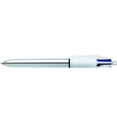 BIC 4 Colours Shine Silver Penna a Sfera Retrattile Confezione da 12 919380