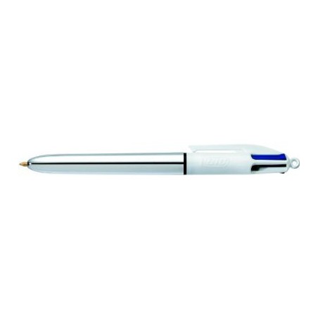 BIC 4 Colours Shine Silver Penna a Sfera Retrattile Confezione da 12 919380