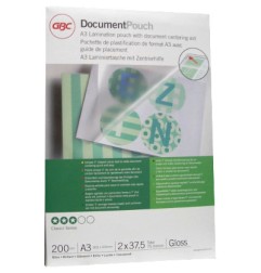 1 - ACCO 200 pezzi Pouches GBC plastificanti A3 37,5MY 3745104