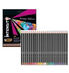 1 - PASTELLI BIC INTENSITY PREMIUM DA 24 FUSTO NERO 967823