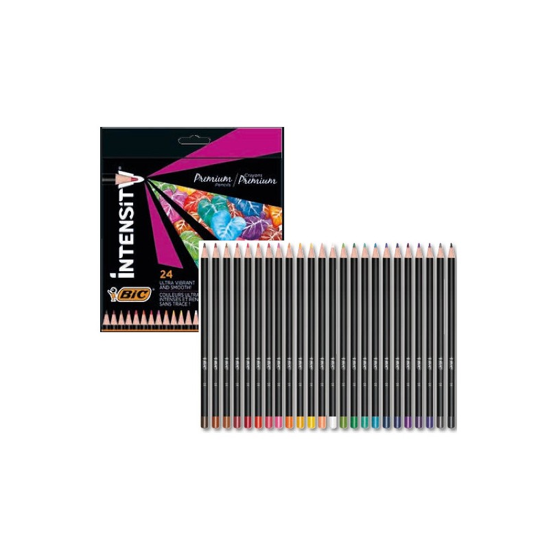 PASTELLI BIC INTENSITY PREMIUM DA 24 FUSTO NERO 967823